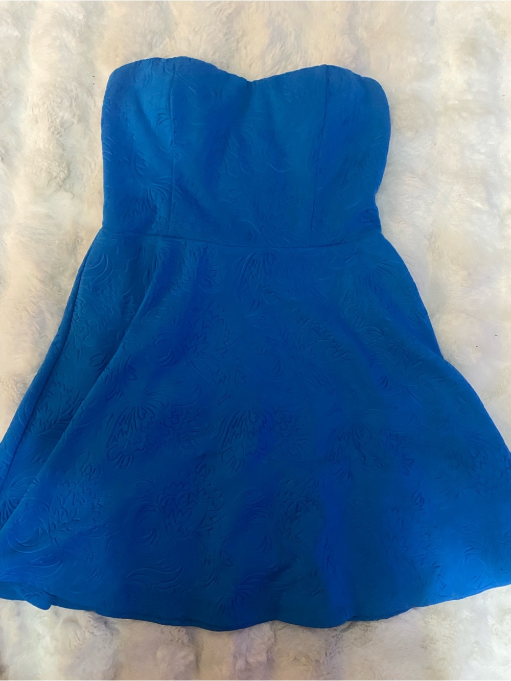 💙Blue Strapless Millibon Dress 💙 $10/was$50 💙Med/Large